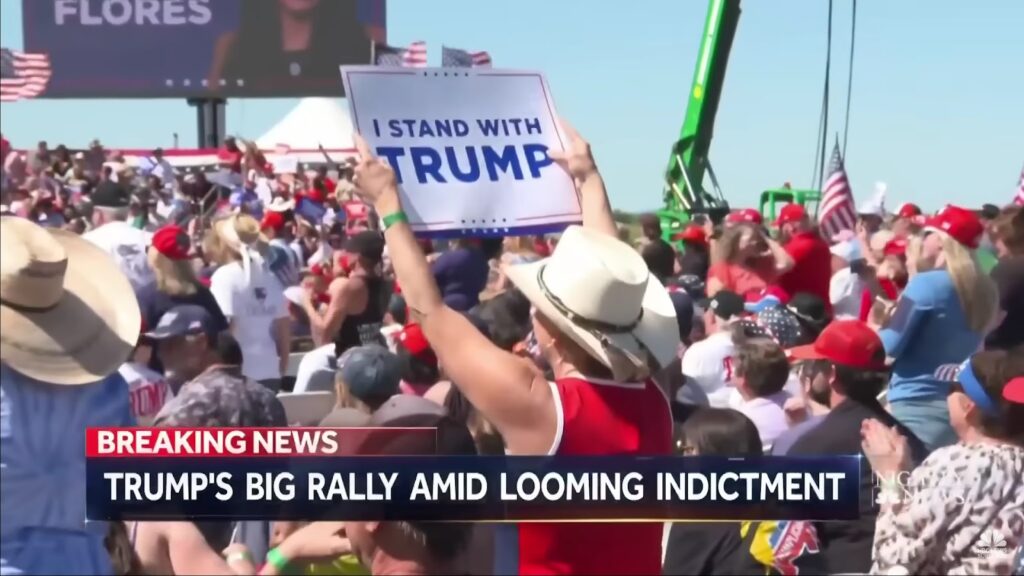Supporter of Trump presidential campaign rally in Texas